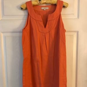 Orange Linen Dress